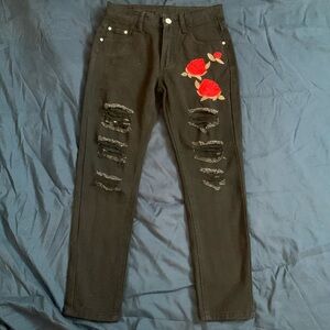 Black Big kid skinny jeans